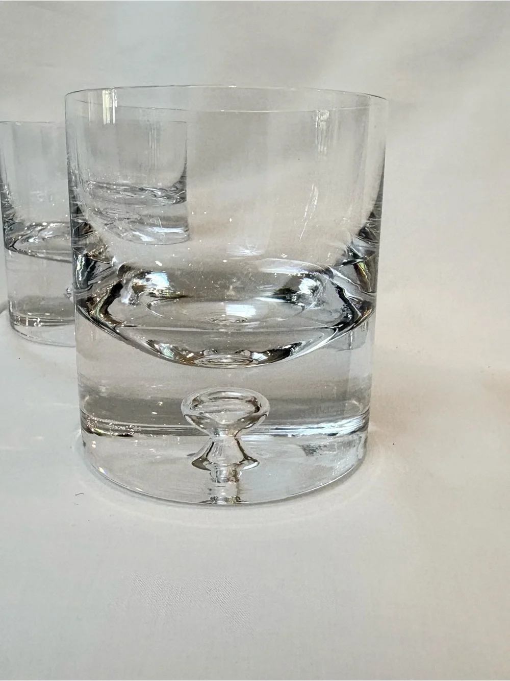 Vintage Krosno Poland Set of 4 Clear Glass Tumblers